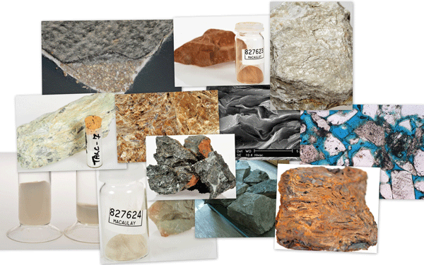 Collage of different materials